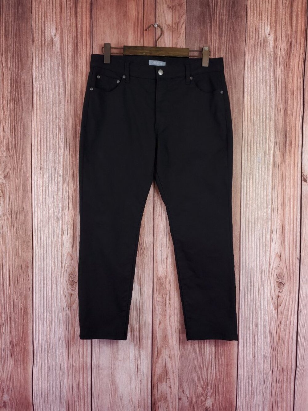 Ash & Erie Mens 32x25 Jeans Black Stretch 5 Pocket Straight Leg Pants Casual